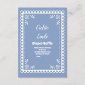 Blue Mexican Cielito Lindo Diapper Raffle Begleitkarte (Vorderseite)