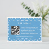 BLUE MEXICAN PAPEL PICADO ENCLOUSURE CARD (Stehend Vorderseite)