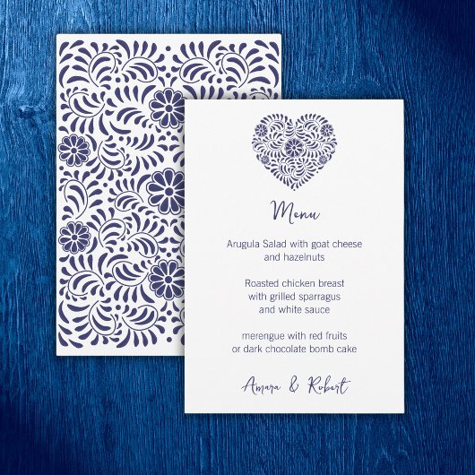 Blue Mexican Talavera Herz Ankündigung