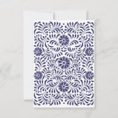 Blue Mexican Talavera Herz Ankündigung (Rückseite)