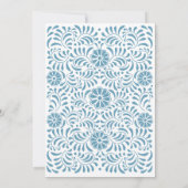 Blue Mexican Talavera Hochzeit Einladung (Rückseite)