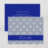 Blue Mexican Talavera Spanish Wedding Danke (Vorne/Hinten)