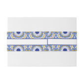 Blue Mexican Talavera Spanish Wedding Einladungsbanderole (Rückseitenbeispiel)