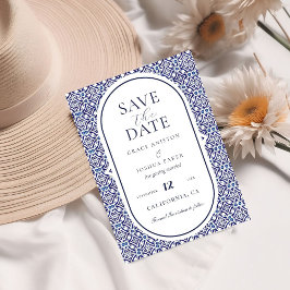 Blue Mexican Talavera Spanish Wedding Save The Date