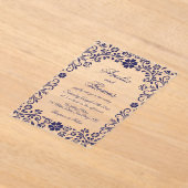 Blue Mexican Timeless Wedding  Acryleinladungen (Ablage )