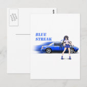 Blue Miata - mit Animateurin Postkarte (Vorne/Hinten)