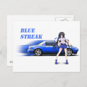 Blue Miata - mit Animateurin Postkarte (Vorne/Hinten)