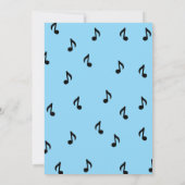 Blue Microphone Kids Birthday Einladung (Rückseite)