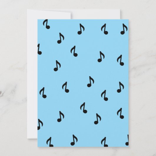 Blue Microphone Kids Birthday Einladung (Rückseite)