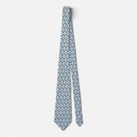 Blue Microscopes Design Necktie Krawatte (Vorderseite)