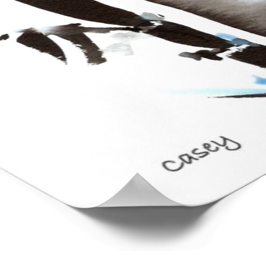 Blue Midnight Bamboo Poster (Ecke)