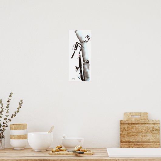 Blue Midnight Bamboo Poster (Küche)