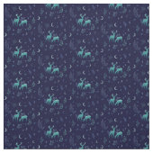 Blue Midnight Moonlight Deer Fabric Stoff (Muster)
