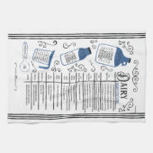 Blue Milk Substitution Backen Geschirrtuch (Horizontal)
