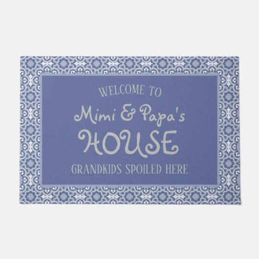 Blue Mimi und Papa's House Grandkids verwöhnt hier Fußmatte (Vorderseite)