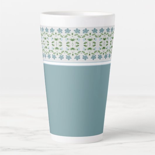 Blue Mini Floral Design Milchtasse (Vorderseite)