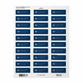 Blue Minimal Custom Business Logo Rücksendeadresse (Vorne)