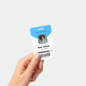 Blue Minimal Teacher ID Card Ausweis (Handheld)