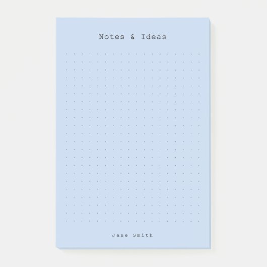 Blue minimalist and personalized retro aesthetic post-it klebezettel (Vorderseite)