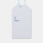 Blue Minimalist Bunny Happy Easter with Love Geschenkanhänger (Rückseite)