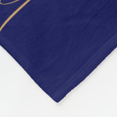 Blue minimalist custom name  fleecedecke (Ecke)