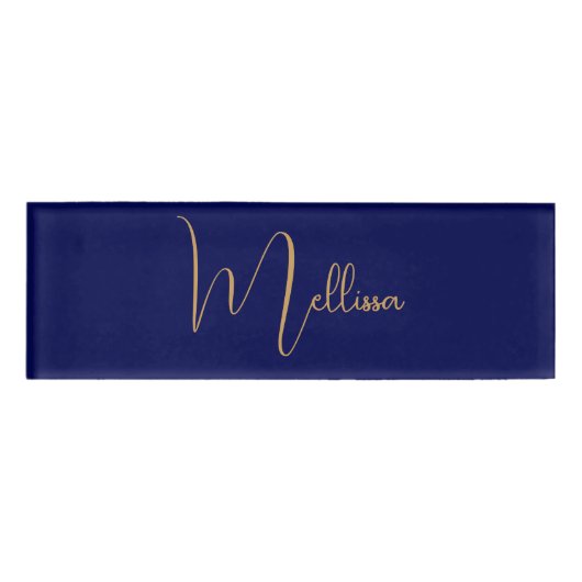 Blue minimalist custom name namenschild (Vorderseite)
