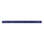 Blue minimalist custom name  satinband (Vorderseite)