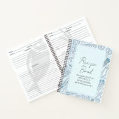 Blue Minimalist Sketched Food Doodle Recipe Book Notizblock (Innenseite)