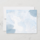 Blue minimalist Vielen Dank Mitteilungskarte (Rückseite)