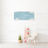 Blue Minimalistic rustikale Baby Boy Dusche Banner (Insitu)
