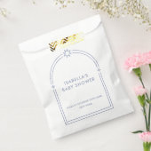 Blue Minimalistisch Boho Arch Baby Dusche Geschenktütchen (Versiegelt)