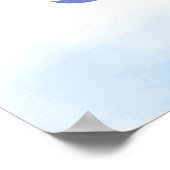 Blue Minimalistisch Boho Dolphin Baby Dusche Willk Poster (Ecke)