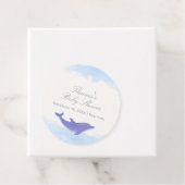 Blue Minimalistisch Boho Ocean Dolphin Baby Dusche Geschenkanhänger (Beispiel)