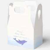Blue Minimalistisch Boho Ocean Dolphin Baby Dusche Geschenkschachtel (Offen)