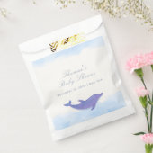 Blue Minimalistisch Boho Ocean Dolphin Baby Dusche Geschenktütchen (Versiegelt)