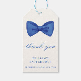 Blue Minimalistisch Bow Boy Baby Dusche Vielen Dan Geschenkanhänger