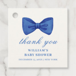 Blue Minimalistisch Bow Boy Baby Dusche Vielen Dan Geschenkanhänger