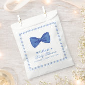 Blue Minimalistisch Bow Frame Baby Dusche Geschenktütchen (Ausgeschnitten)