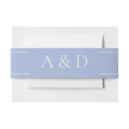 Blue Minimalistisch Classic Wedding Einladungsbanderole
