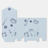 Blue Minimalistisch Elegante Fishing Boy Baby Show Geschenkschachtel (Ungefaltet)