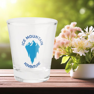 Blue Minimalistisch Ice Mountain Shot Brillen Schnapsglas