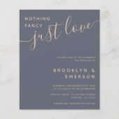 Blue Minimalistisch Modern | Einladung zur Hochzei (Vorderseite)