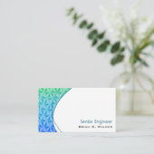 Blue Minimalistisch Modern Geometric Business Card Visitenkarte (Stehend Vorderseite)