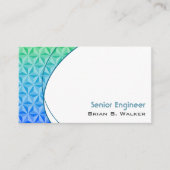 Blue Minimalistisch Modern Geometric Business Card Visitenkarte (Vorderseite)