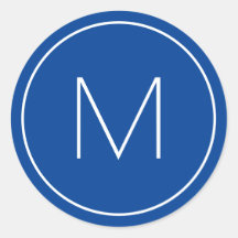 Blue Minimalistisch Modern Schriftart Single Lette