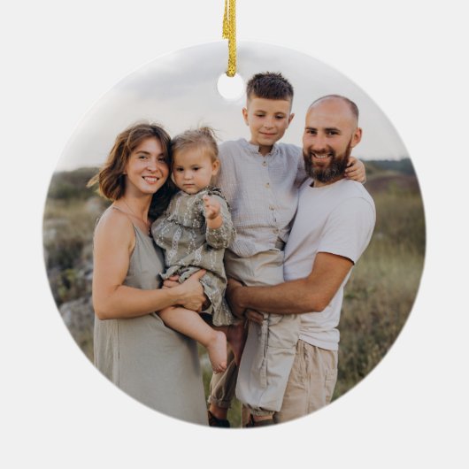 Blue Minimalistisch Modern Script Frohe Weihnachte Keramik Ornament (Hinten)