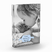 Blue Minimalistisch Mother Day Foto Block (Links)