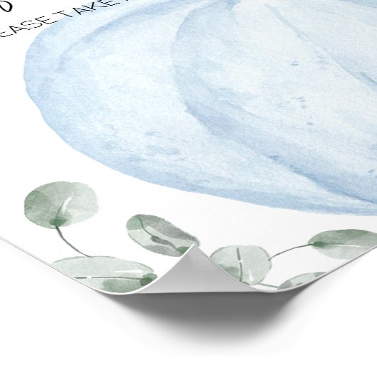 Blue Minimalistisch Pumpkin Babies sind süß Poster (Ecke)