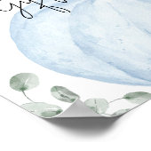 Blue Minimalistisch Pumpkin Bücher und Geschenke Poster (Ecke)