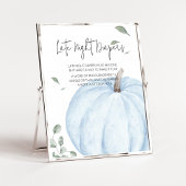 Blue Minimalistisch Pumpkin Spate Night Diapers Poster